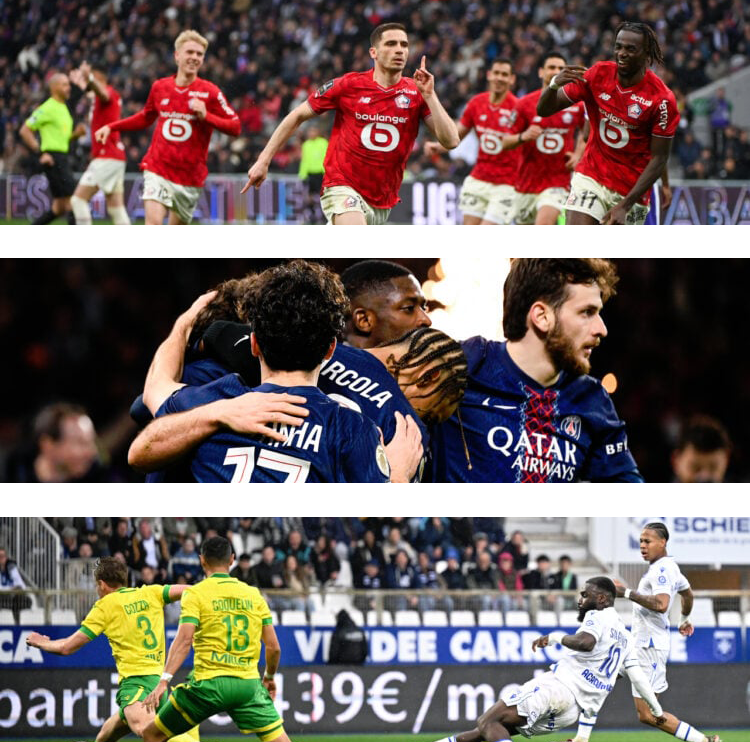 Joueurs de football entrant sur la pelouse pour un match diffusé en IPTV France 4K